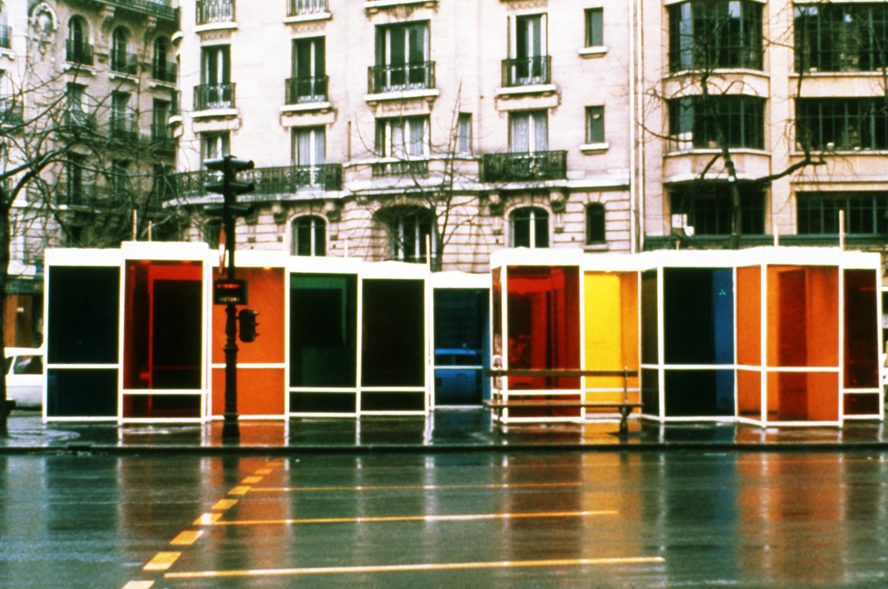 Labyrinthe de Chromosaturation pour un lieu public Paris, 1965/1969 "Art dans la rue" Festival, Boulevard Saint-Germain, Place Henri Mondor, Paris, France, 1969